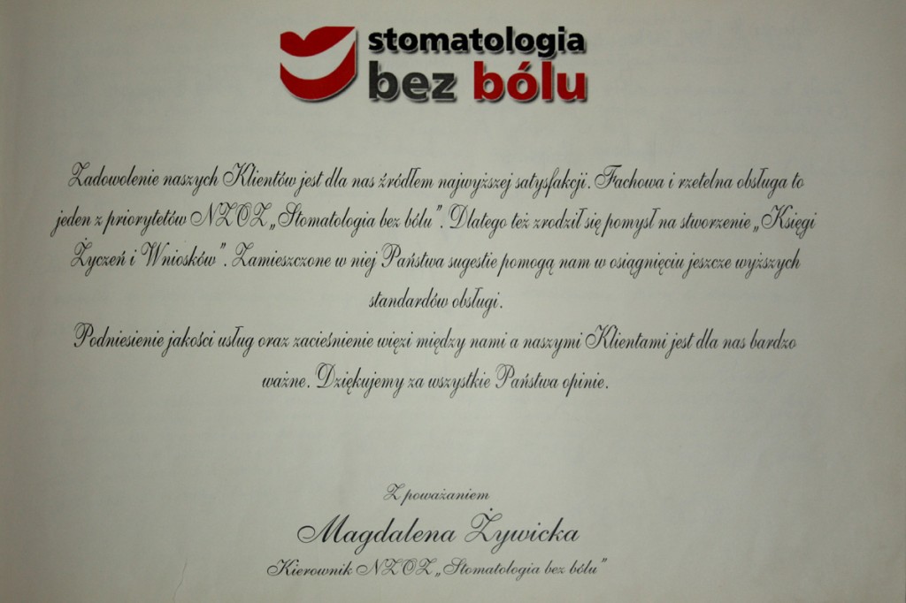 Księga Życzeń i Wniosków